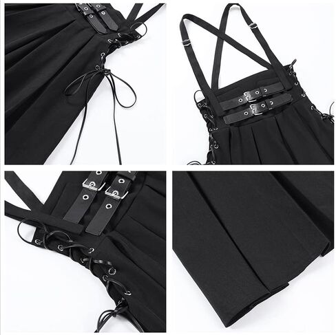 TOMETO STAR Gothic Punk Grunge Skirt High Waist Mini Skirt Harajuku Women Pleated Skirts in Saudi Arabia