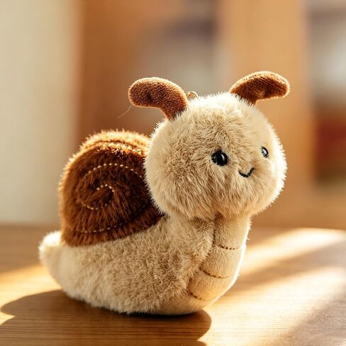 Soft Snail Plush Toy Keychain 4.8" Cute Stuffed Animal Keyring for Backpacks & Handbags Aesthetic Bag Charm Gift for Women Men in Saudi Arabia