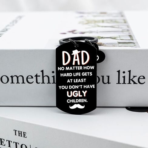 OEHEDOU Fathers Day Gift For Dad Funny Gift For Dad Birthday Gift from Daughter Son Best Dad Ever Gift Father Birthday Item For Daddy Funny Daddy Keychain Birthday Gift For Dad Who Have Everything in Kuwait