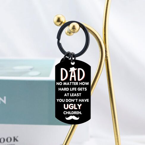 OEHEDOU Fathers Day Gift For Dad Funny Gift For Dad Birthday Gift from Daughter Son Best Dad Ever Gift Father Birthday Item For Daddy Funny Daddy Keychain Birthday Gift For Dad Who Have Everything in Kuwait