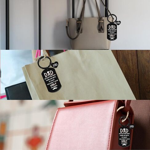 OEHEDOU Fathers Day Gift For Dad Funny Gift For Dad Birthday Gift from Daughter Son Best Dad Ever Gift Father Birthday Item For Daddy Funny Daddy Keychain Birthday Gift For Dad Who Have Everything in Kuwait