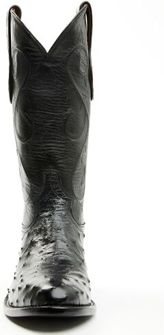 حذاء Tony Lama رجالي Exotic Full-Quill Ostrich Western Boot بمقدمة مستديرة - SG1052 9 D(M) US أسود in Kuwait