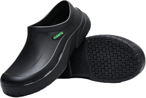 Non Slip Work Shoes for Men Women Waterproof Oil Resistant Chef Shoes Lightweight Comfortable Slip On Clogs for Kitchen Restaurant Garden Indoor Outdoor in Saudi Arabia