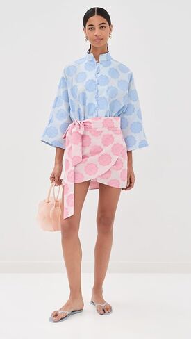 La Vie Style House Women's Mod Flower Blue Everyday Shirt in Saudi Arabia
