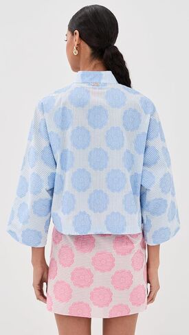 La Vie Style House Women's Mod Flower Blue Everyday Shirt in Saudi Arabia