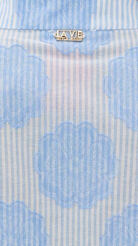 La Vie Style House Women's Mod Flower Blue Everyday Shirt in Saudi Arabia