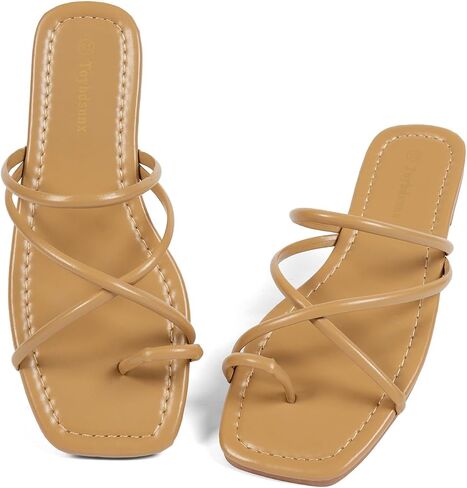 Women’s Flat Sandals, Comfortable Open Toe Slip On Summer Sandals for Beach Vacation Walking in Saudi Arabia