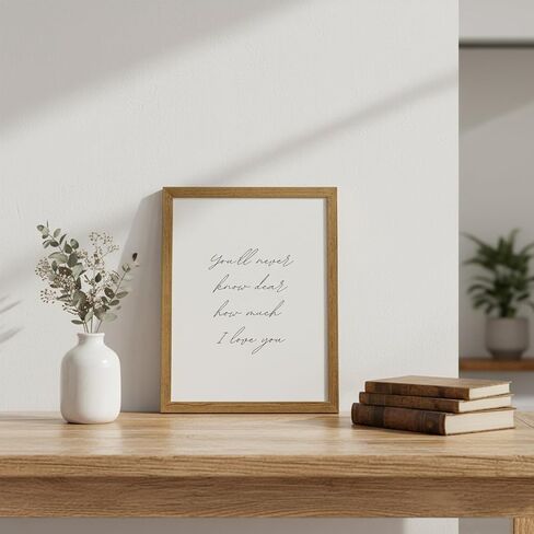 Vintage Nursery Wall Art Baby Girl Boy Nursery Wall Decor Baby Love Quote Print Neutral Beige Farmhouse Poster for Toddler Room Bedroom Playroom 8x10 Inch Framed in Saudi Arabia