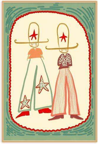 SKTBJWNYK Southwestern Cowboys Wall Art Colorful Abstract Western Horse Canvas Poster Boho Vintage Western Cowboy Print Themed Gift for Home Cabin Decor 16x24 Inch Unframed in Saudi Arabia