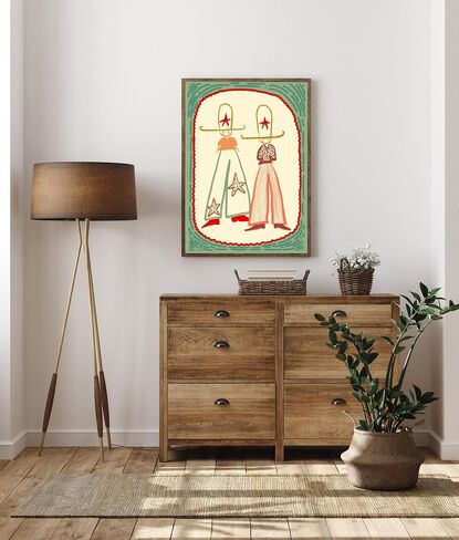 SKTBJWNYK Southwestern Cowboys Wall Art Colorful Abstract Western Horse Canvas Poster Boho Vintage Western Cowboy Print Themed Gift for Home Cabin Decor 16x24 Inch Unframed in Saudi Arabia
