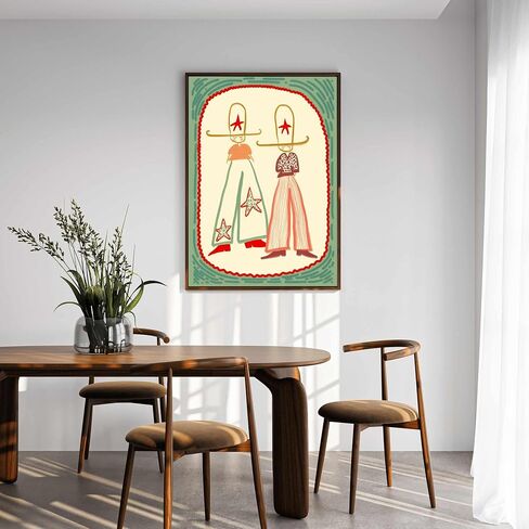 SKTBJWNYK Southwestern Cowboys Wall Art Colorful Abstract Western Horse Canvas Poster Boho Vintage Western Cowboy Print Themed Gift for Home Cabin Decor 16x24 Inch Unframed in Saudi Arabia