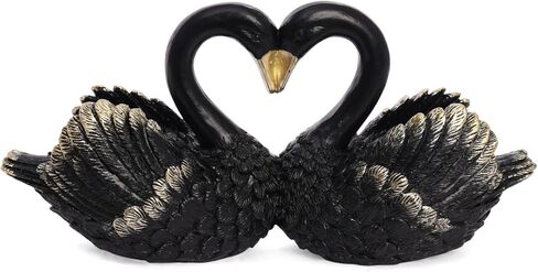 Small Swan Figurines Home Decor,Mini Gold Decor Animal Statues,3.7 inch Resin Swan Sculpture for Birthday Living Room Bedroom Shelf Desk,Unique Gifts for Wedding,Anniversary and Valentines in Kuwait