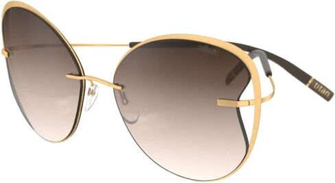 Silhouette Sunglasses Titan Accent Shades 8173 7530 Gold 58mm in Saudi Arabia