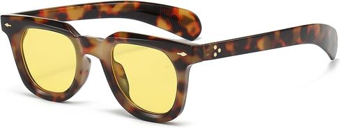 PORADAY Square Sunglasses for Women Men Trendy Thick Frame Sun Glasses Black Shades in Saudi Arabia