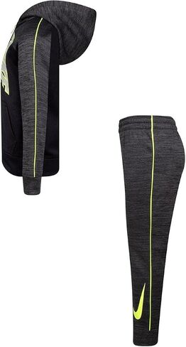 Nike boys Therma Pop Zip-up Hoodie and Pants Two-piece Set (Little Kids) in Kuwait