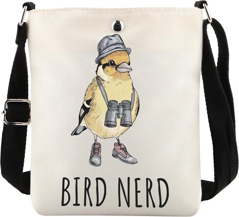 POFULL Birder Gift Bird Lovers Gift Ornithologist Gift Bird Watching Gift Bird Nerd Crossbody Bag in Kuwait