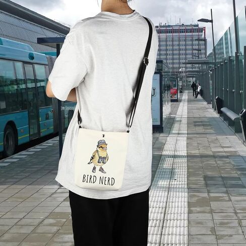 POFULL Birder Gift Bird Lovers Gift Ornithologist Gift Bird Watching Gift Bird Nerd Crossbody Bag in Kuwait