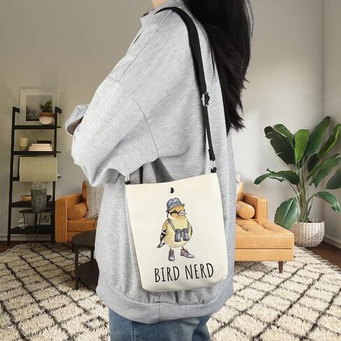 POFULL Birder Gift Bird Lovers Gift Ornithologist Gift Bird Watching Gift Bird Nerd Crossbody Bag in Kuwait