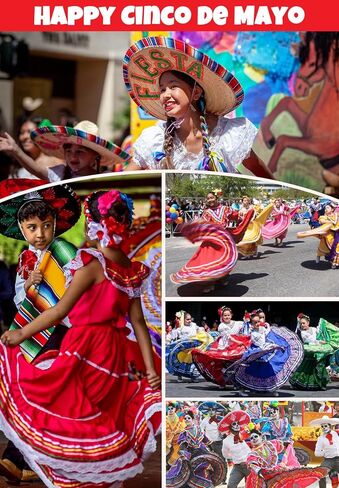 Zando Mexican Dress for Girls 3-12Y - Cinco de Mayo Girls Mexican Dress Flamenco Dance Kids in Kuwait