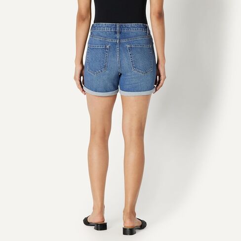 Amazon Essentials Women's Mid-Rise Mid-Stretch Slim Fit 4" Shorts in Saudi Arabia