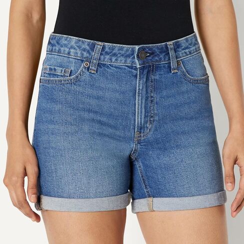 Amazon Essentials Women's Mid-Rise Mid-Stretch Slim Fit 4" Shorts in Saudi Arabia