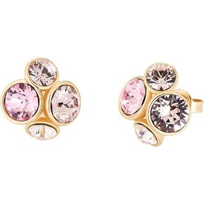 Ted Baker Lynda Jewel Cluster Stud Earrings for Women (Gold/Pink Multi Crystal) in Kuwait