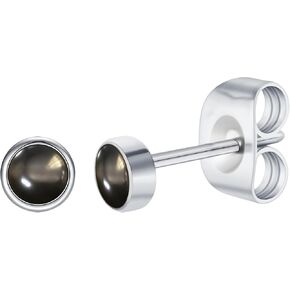Obsidian Titanium Stud Earrings Hypoallergenic Earrings for Men and Women Stylish, Unique and Minimalist Earrings 3/4/5mm in Saudi Arabia