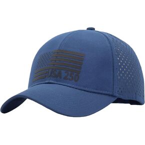 250th Anniversary USA Flag Hat, Laser Cut Breathable Mesh Patriotic Tactical Baseball Cap for Men Women, Fits OSFM&XXL Head in Saudi Arabia