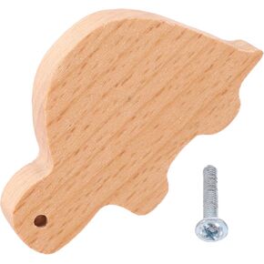 Wooden Animal Drawer Pull Handle Solid Beech Wood Dresser Knob with Screw Cartoon Cabinet Door Handle for ’ Room Furniture in Saudi Arabia