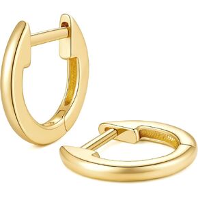 Gold Hoop Earrings for Women 14K Gold Earrings for Women 14K Gold Hoop Earring for Womens Hoops Delicate Classic Spirit Huggies Hoops Earring for Womens12/18mm in Saudi Arabia
