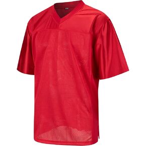Football Jersey Blank Mesh Dry-Fit Sports Shirt, Unisex Plain Practice 90s Hip Hop Athletic Retro Pullover Soccer Uniform in Saudi Arabia