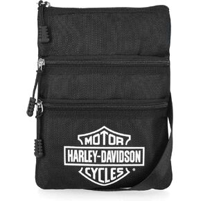 Harley-Davidson Women's Bar & Shield Logo Polyester Crossbody Purse, Black in Saudi Arabia