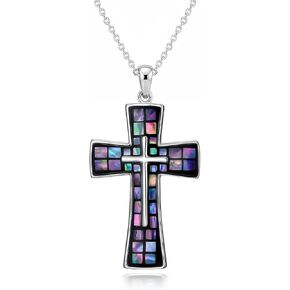 14K Gold Plated Cross Necklace for Women Religious Faith Christian Protection Pendant Amulet Jewelry in Saudi Arabia
