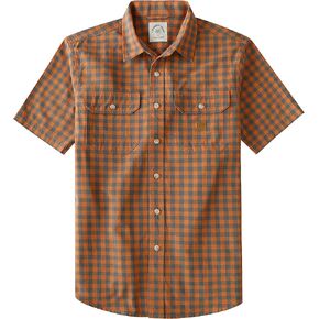 Dubinik® Mens Button Down Short Sleeve Shirt with Double Pockets,Workwear Refreshing and Casual Plaid Shirts for Men in Saudi Arabia