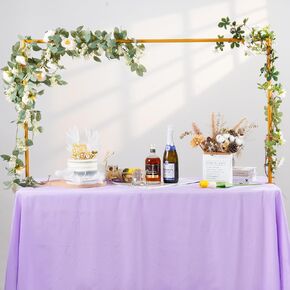 Over The Table Artificial Plants & Greenery Decor Rod Stand with Clamps, Adjustable Height and Length Table Arch for Wedding Birthday Party Halloween Christmas Decoration (Gold) in Saudi Arabia