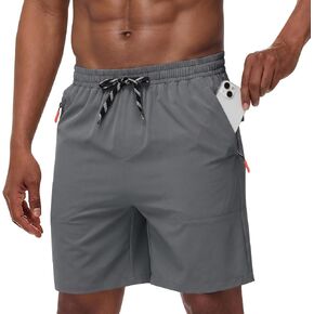 Men's Casual Hiking Athletic Shorts Khaki Board Hybrid Drawstring Elastic Waist 7 inch Quick Dry Lightweight Stretch in Saudi Arabia
