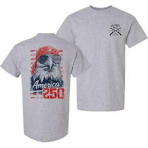 Patriot Pride Men’s Patriotic Graphic T-Shirt – America's 250 Years Anniversary Eagle Wearing Sunglasses Design in Kuwait