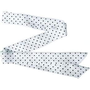 Soft Women Printed Satin Ribbon Skinny Long Scarf, Hair Wrap, Belt & Bag Accessory Dress Sash Size 74.8X2 inches in Kuwait