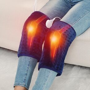 Heated Knee Wrap - 2 Pcs Hands-Free Electric Heating Pad for Knee Pain Relief, Arthritis & Knee Fatigue, Fast Heating with Adjustable Temperature 86℉ to 158℉ & 10-90 Min Auto-Off in Saudi Arabia