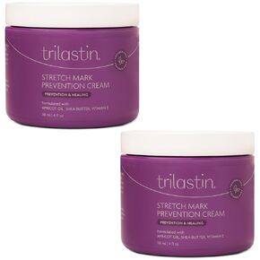 TriLASTIN Stretch Mark Cream for Pregnancy – Hydrating Belly Cream for Pregnant Women- Shea Butter & Vitamin E, Paraben Free, No Added Fragrances - Maternity Body Lotion – 4 oz, 2 Pack in Saudi Arabia