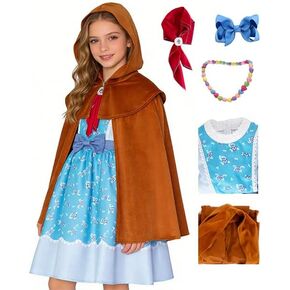 Holly Costume Strange Cosplay Girls Holly Wheeler Dress Cloak Scarf Skirt Necklace Halloween Party Outfits in Kuwait
