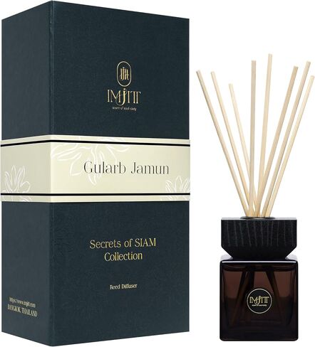 Manee-Chan by IMJITT: Authentic Thai Aromatherapy Diffuser & Premium Reed Diffuser Set for Home. Refreshing Peppermint, Lily, and sea Breeze Scent to Create an Elegant, Relaxing Ambient Fragrance. in Kuwait