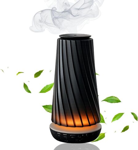Black Pearl Smart Aroma Machine with Timer - Waterless Fragrance Oil Diffuser 100ml, Bluetooth and Manual Control, Whisper Quiet Operation, Rechargeable for Home, Office, Spa, and Hotel in Saudi Arabia
