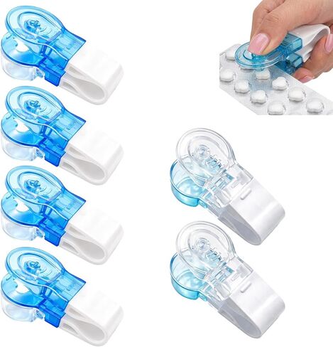 Pill Popper for Blister Packs, 6 Count Portable Pill Dispenser, Easy Blister Pack Opener for Medication Management, Durable ABS Plastic Design in Saudi Arabia