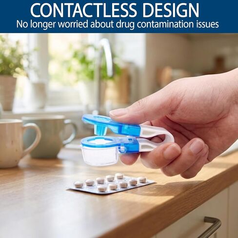 Pill Popper for Blister Packs, 6 Count Portable Pill Dispenser, Easy Blister Pack Opener for Medication Management, Durable ABS Plastic Design in Saudi Arabia