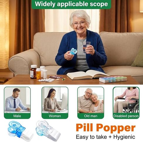 Pill Popper for Blister Packs, 6 Count Portable Pill Dispenser, Easy Blister Pack Opener for Medication Management, Durable ABS Plastic Design in Saudi Arabia