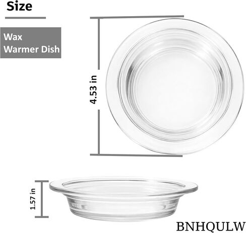 2Pcs Wax Warmer Replacement Dish, Wax Melt Dish for Candle Warmer, 4.5in Glass Transparent Aromatherapy Essential Oil Diffuser Dishes for Home, Office. in Saudi Arabia