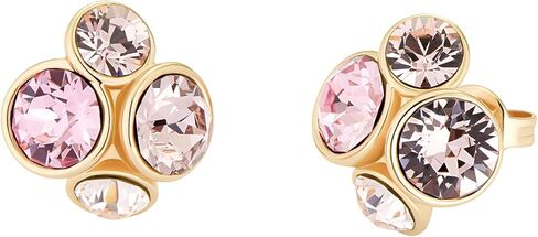Ted Baker Lynda Jewel Cluster Stud Earrings for Women (Gold/Pink Multi Crystal) in Kuwait