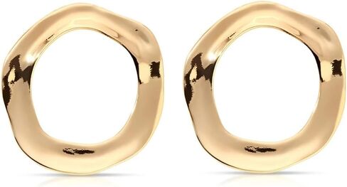 Ettika Stud Earrings For Women. Open Circle Statement Studs. 18K Gold Plated Earrings. Statement Earrings for Women. Jewelry in Kuwait