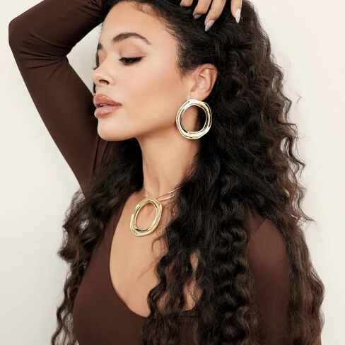 Ettika Stud Earrings For Women. Open Circle Statement Studs. 18K Gold Plated Earrings. Statement Earrings for Women. Jewelry in Kuwait